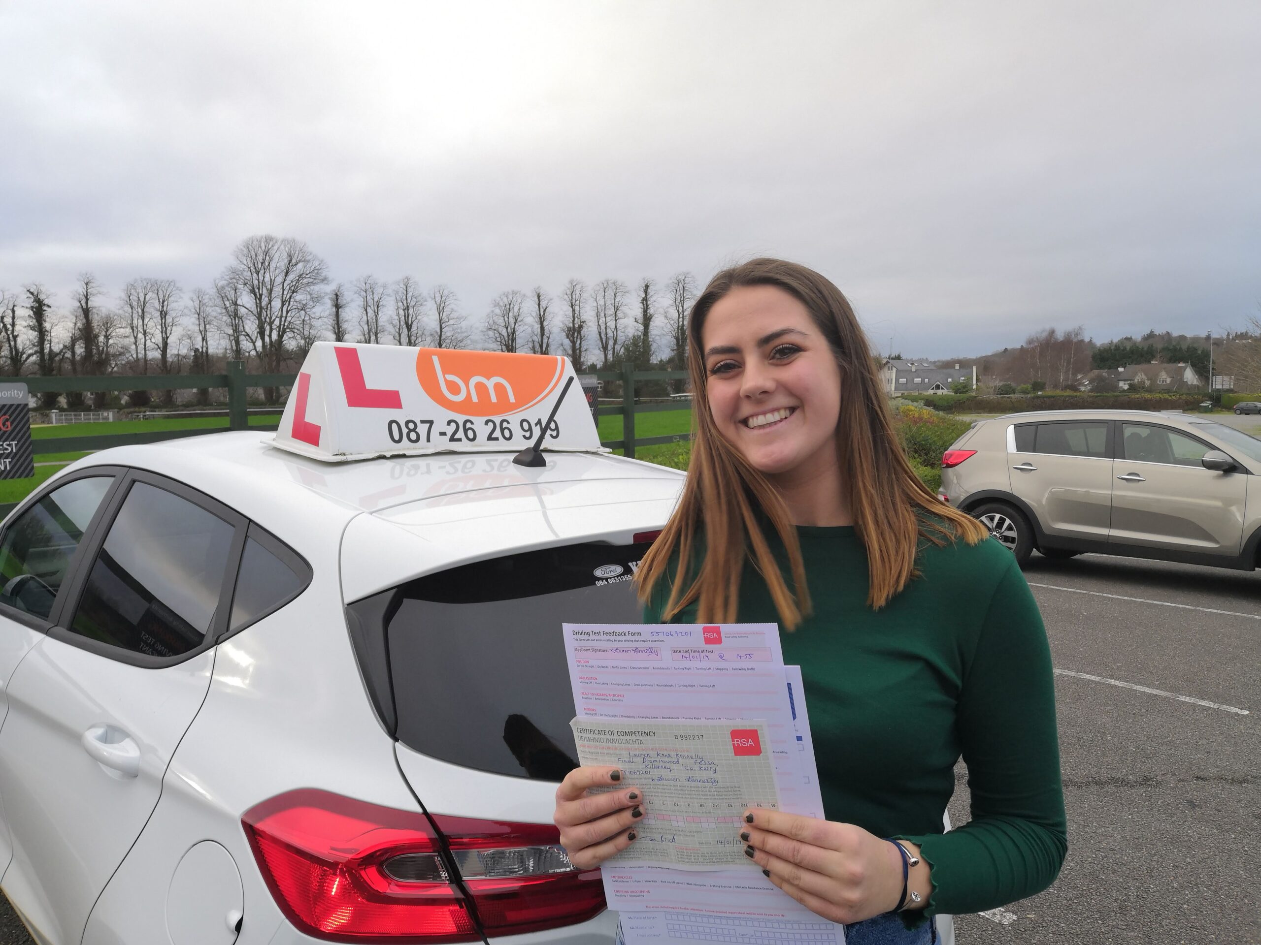Driving test success with instructor in Killarney – BM School of Motoring